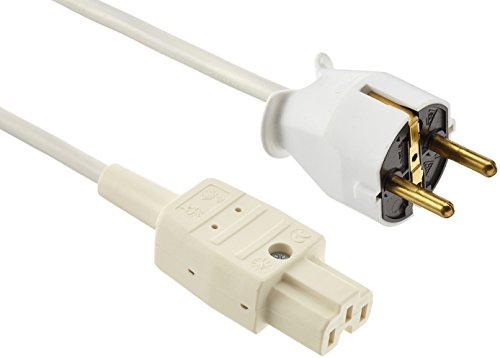 Cable recto Neolab 1 2034 de 1,5 metros en color blanco para conexiones estables