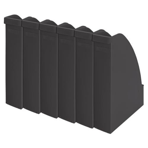 Porte-revues A4 Leitz contre le désordre de bureau avec ce rangement noir durable