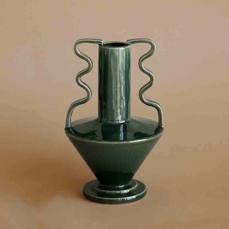 Wazon z kwiatami Strona główna Salon Pulpit Galeria sztuki Urządzenie do układania kwiatów Vintage Ceramiczny wazon Dekoracja