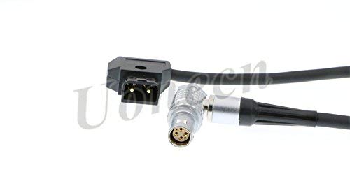 Uonecn Red Epic Scarlet Camera Power Cable D Tap to Right Angle 1B 6 Pin Female Flexible Thin Cord 39''
