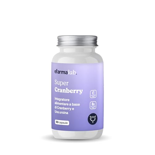 eFarmaLab Super Cranberry Integratore per il Benessere delle Vie Urinarie con Cranberry e Uva Ursina | 60 Capsule | Made in Italy