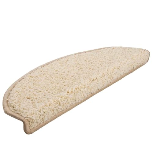 Tapis d'escalier en polypropylène durable de couleur crème
