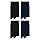 MASH Kit 4 Pares de Meias Mista Canelada Meia Social Masculina Adulto, 2 Azul - 2 Preto, 39-43