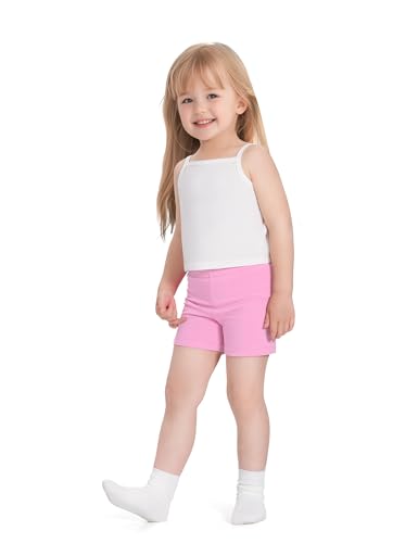 Witwot 6 Pack Baby Girl Bike Shorts Toddler Girls Cotton Dance Short Pants for Kids Solid Athletic Summer Cloth Size 18M-5T3