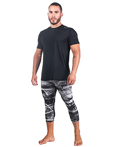 Calça Legging ¾ Masculina Compressão Corrida Treino Musculação Academia Surty Overtraining (Cinza e
