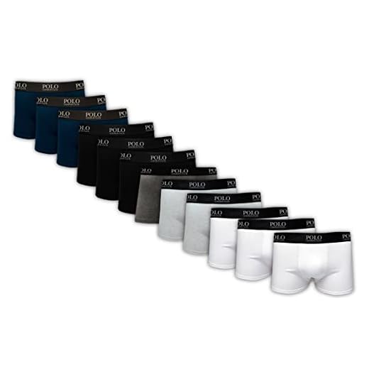 PLC Kit 12 Cuecas Boxer Cotton Lycra, Polo London Club, Masculino