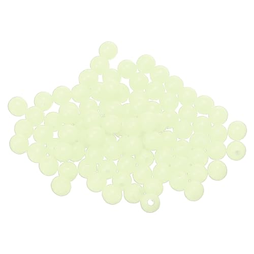 YELARXI Fishing Beads Glow Soft Plastic Fishing Bait Eggs Lure Rigs Accessories, 5 mm Fit for Saltwater Freshwater - Round (500 Pack, Natural Color)