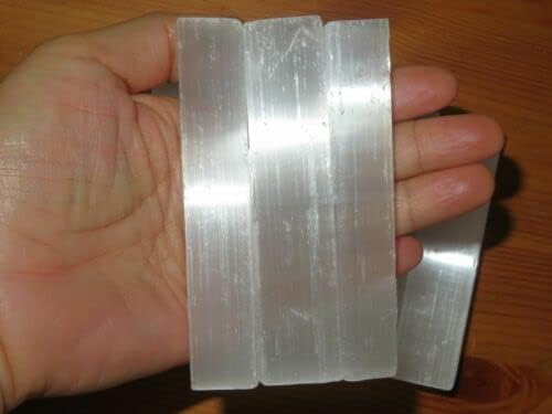ZnranyiiXY 4" Selenite Sticks, Natural Crystal Selenite Wand Blades 2 Pounds Reiki