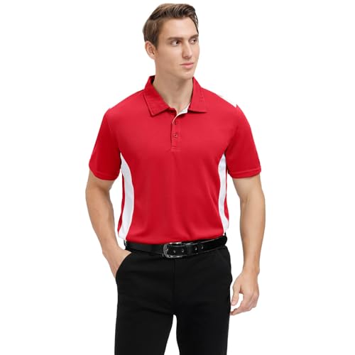Corna Men's Big and Tall Golf Polo Shirts Moisture Wicking Performance Dry Fit Collared Shirts for Men L-6XL4