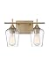 Savoy House 8-4030-2-322 Octave 2-Light Bathroom Vanity Light in a Warm Brass Finish with Clear Glass (14" W x 9" H)
