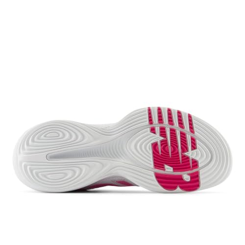 New Balance Women's FuelCell Vb-01 V1 Volleyball Shoe, White/Signal Pink, 9.5
