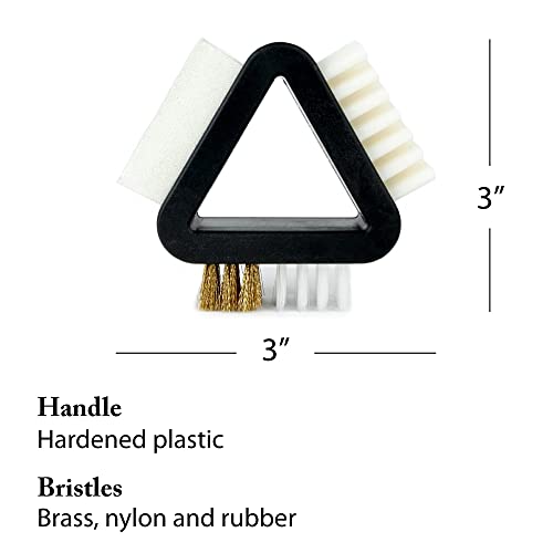FootFitter Professional Travel Suede & Nubuck Leather Cleaner Tool, 4-in-1 Tool for Cleaning & Restoring Shoes and Boots (Made in Germany) 4 in 1 Triangle Tool