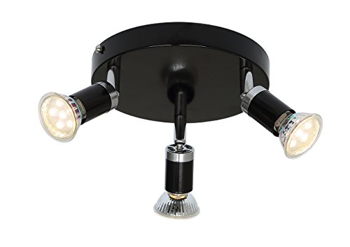 Modish spot Triple rond Noir et chrome par UKEW®