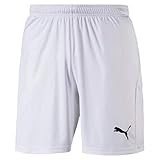 Gummibund mit Kordelzug PUMA Herren Liga Shorts Core with Brief Hose, White Black, M