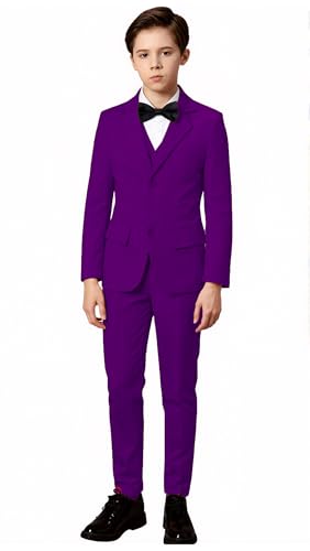 Image of Toddler Suits Slim Fit Suit for Boys,Formal Tuxedo Ring Bearer Outfit Kids Dress Clothes for Wedding,Adjustable Waist