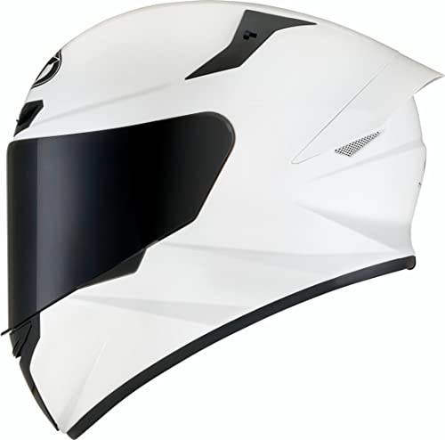 KYT TT Course Plain Casco (White,XL)