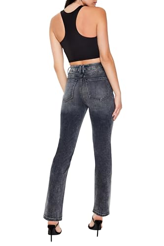 Forever 21 Women's Curvy High-Rise Straight Jeans4