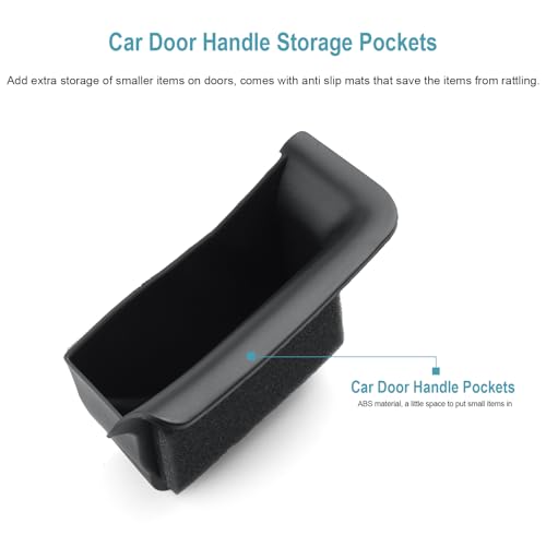 Image of CDEFG 4Pcs for 2025 2026 Mazda CX-50 Center Console Door Handle Pockets | Trash Can Storage Box for 2023 2024 2025 2026 Mazda CX50 Accessories 4-Doors Trash Bin Storage Case TPE Material