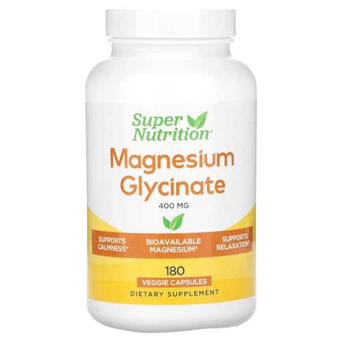 Super Nutrition, グリシン酸マグネシウム、ベジカプセル180粒（1粒あたり133mg）のサムネイル