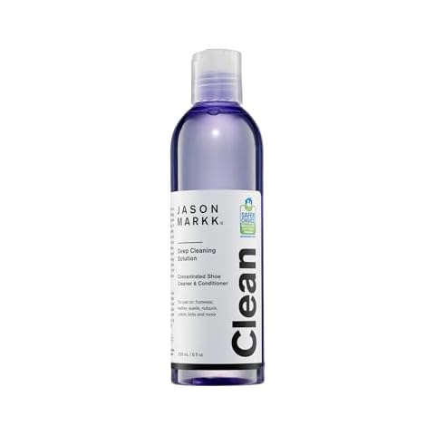 Jason Markk Deep Cleaning Solution, Shoe Cleaner, Cleans & Conditions, Sneaker Care, Ideal for Footwear, Safe for Leather, Suede, Nubuck, Cotton, Knits, 8oz Cover