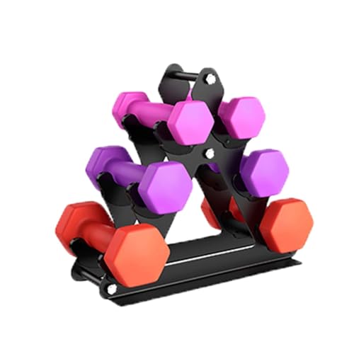 Small 3-Tier Steel Dumbbell Rack Stand, Compact Dumbbell Storage Holder for Home Gym, Office, and Garage (Rack Only)