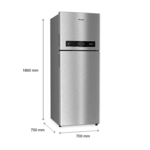 Image of Whirlpool 340 L 3 Star IntelliFresh Convertible Inverter Frost Free Double Door Refrigerator Appliance (IF INV CNV 355, 3s, Alpha Steel, Convertible)