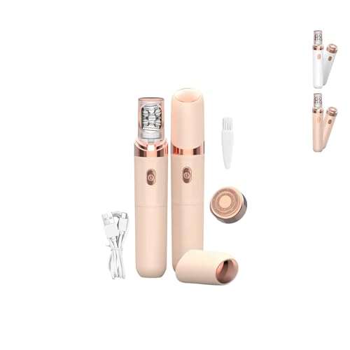 Épilateur visage femme 2 en 1 rechargeable USB pour sourcils et duvet rose
