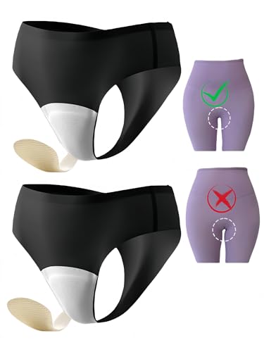 Image of Seamless Anti Embarrassment Workout Underwear | No-Show Invisible Thongs, Smooth Contour Proof Intimates, Cameltoe Concealer Clothing Layer