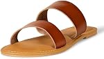 Amazon Essentials womens Women's Two Band Sandal Flat Sandal