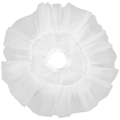 Amosfun White Lolita Underskirt Short Dress Petticoat Tulle Hoopless Underskirt4