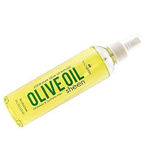 Black Queen Olive Oil Sheen Spray (Unscented) for Locs, Dreadlocks, Twists, Braids, Cornrows, 4C Hair – Moisturizing, Refreshing – 8 oz – Made in the USA-Pack of 6