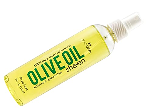 Black Queen Olive Oil Sheen Spray (Unscented) for Locs, Dreadlocks, Twists, Braids, Cornrows, 4C Hair – Moisturizing, Refreshing – 8 oz – Made in the USA-Pack of 6