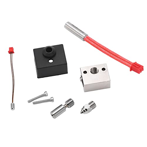 LIYJTK High Temperature Plated Copper Heater Block Set Heating Rod Thermal Wire Nozzle for Ender 3 S1 3D Printer Accesso