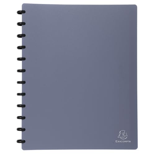 Lot de 4 Protège-documents à anneaux, A4, 60 vues / 30 poch., coloris gris