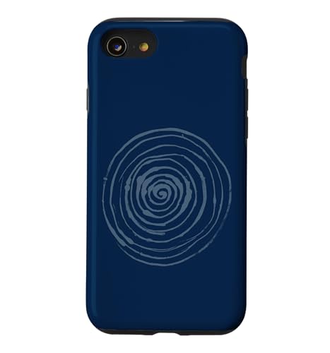 Grunge Spiral Abstract Nature Vintage y2k Earthy Blue �X�}�z�P�[�X iPhone SE (2020) / 7 / 8 �p