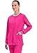 Cherokee Womens Scrub Jacket Nurse Snap Front Medical Uniform with Pockets, 2-Way Stretch, Easy Care Soft Fabric - WW310, XS, Electric Pink