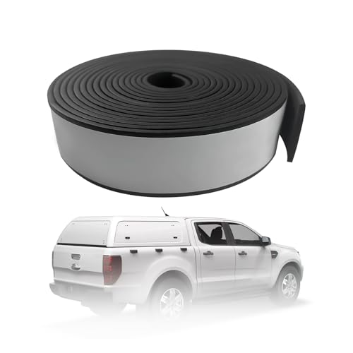 Camper Shell Seal for Truck Cap and Camper Shell 23FT (2 W x .200 H x 23 L) EPDM Rubber Truck Topper Seal Bed Camper Cover Accessories Car Soundproof Weather Stripping