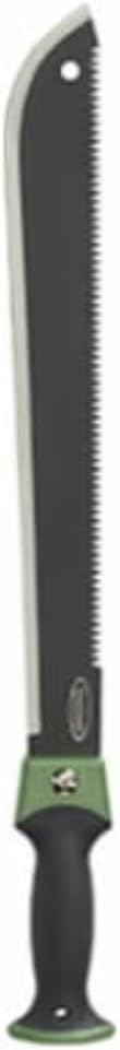 Green Thumb 24 Inch 2 Sided Comfort Grip Steel Machete with Sheath