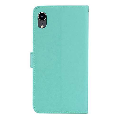 Mrsterus Case For Iphone Xr Case Bling Diamond Owl Embossed Flip Wallet Case Pu Leather For Women Girls With Card Slots Stand Cover For Iphone Xr Owl Green Yk #TOP3