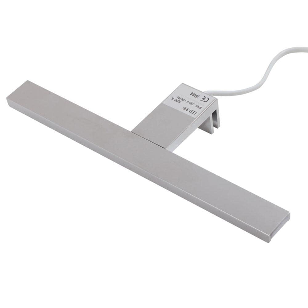Kibath G Aplique led de 45cm para iluminación del baño. Máxima luminosidad con Sus 60 Leds Que Dan 12w y 1115 lúmenes, 12 W, Cromo Brillo, 45