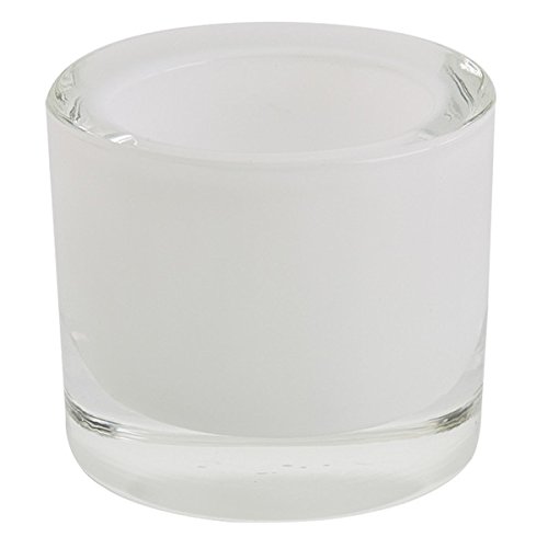 Design Imports White Glass Candle Holder (28625)