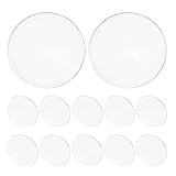 MUCKLILY 20 Piezas Pantalla de Cristal para Focos Mr16gu10, Lente de Luz de Paisaje Curvada de Vidrio Transparente, Cubierta Decorativa Resistente al Calor para Iluminación Interior