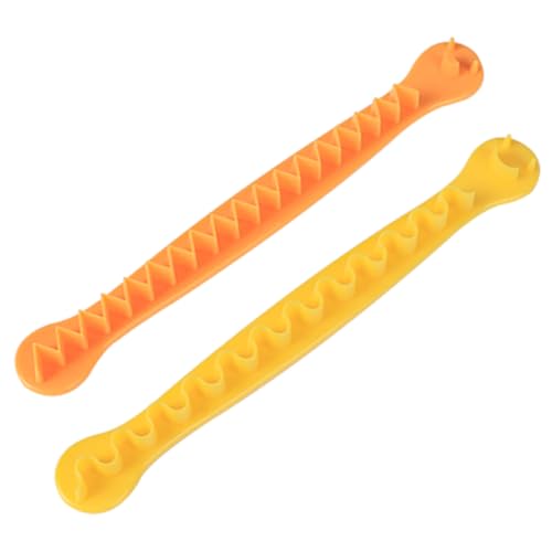 OKUMEYR Egg Strips Cutter 2 Pack Hard-boiled Egg Slicer Kitchen Supplies for Breakfast Random Color