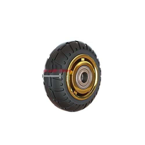 Roulettes de 4 pouces Gold-Plated en caoutchouc pour chariot industriel haut de gamme