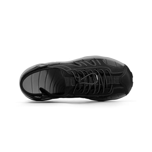 Mens Closed Toe Sandals Beach Water Shoes Men Waterproof Fisherman Leather Sport Hiking Sandals3