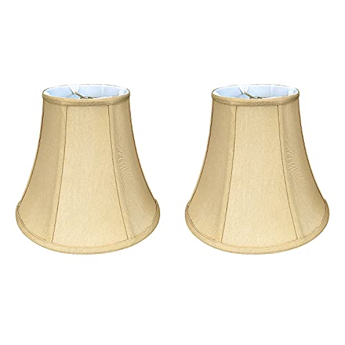Image of Royal Designs, Inc. BSO-704-8AGL-2 True Bell Basic Lamp Shade, 4 x 8 x 7.25, Antique Gold, 2-Pack