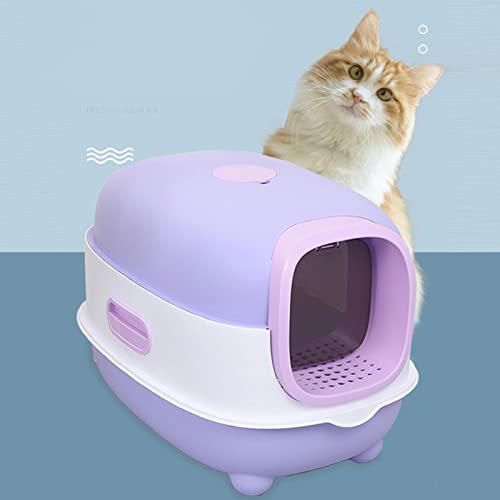 Arenero cerrado para gatos con control de olores grande miniatura 2