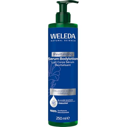 WELEDA Bio Revitalizing Serum Bodylotion - Naturkosmetik Körperpflege Lotion mit Collagen+ Active Complex beugt Pigmentflecken vor. Natürliche Körperlotion für mehr Hautelastizität (vegan 250ml)
