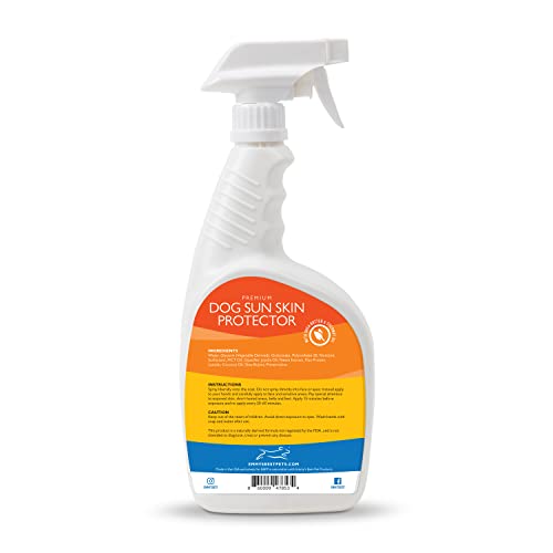 EBPP Dog Sunscreen Sun Skin Protector Spray 32 fl oz - Safe for All Breeds with No Zinc Oxide - Pet Protection and Moisturizer for Skin, Coat, Nose, Ears