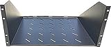 Crimson AV RCS5U Standard 5U Component Shelf, Black, 100 lb Max Static Load, Compatible with Standard 19' Racking Systems, Cold Rolled Steel Construction, Slotted Design for Proper Ventilation